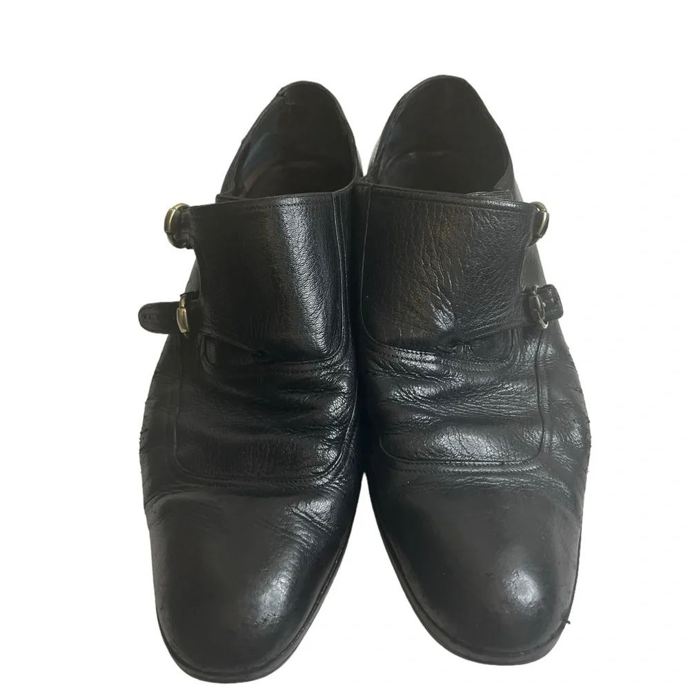 Gucci monk strap leather men shoes size 45